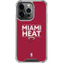 NBA Miami Heat Standard - Red iPhone 15 Pro Clear Case